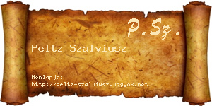 Peltz Szalviusz névjegykártya